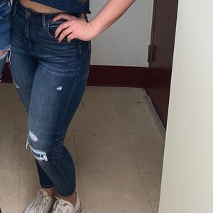 american eagle high waisted skinny jeans